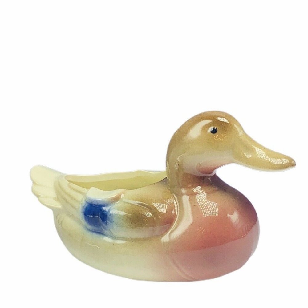 Royal Copley Mallard duck bird creamer bowl candy